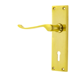 M5G11 - 2 Lever Lockset 6" Solid Brass -M5G11_OLA_T